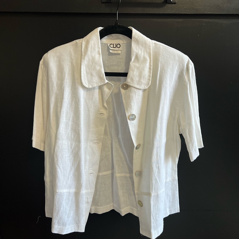 Clio Ivory Button-Down Shirt
